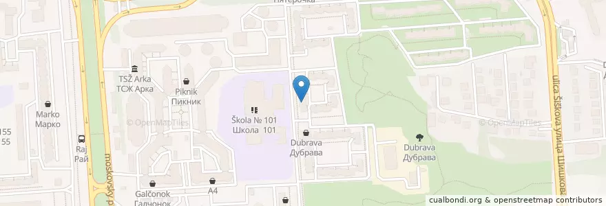 Mapa de ubicacion de Аптека Невская en Russia, Distretto Federale Centrale, Oblast' Di Voronež, Городской Округ Воронеж.