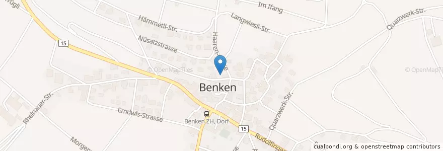Mapa de ubicacion de Benken (ZH) en 스위스, 취리히, Bezirk Andelfingen, Benken (Zh).