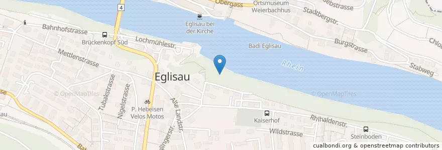 Mapa de ubicacion de Eglisau en İsviçre, Zürih, Bezirk Bülach, Eglisau.