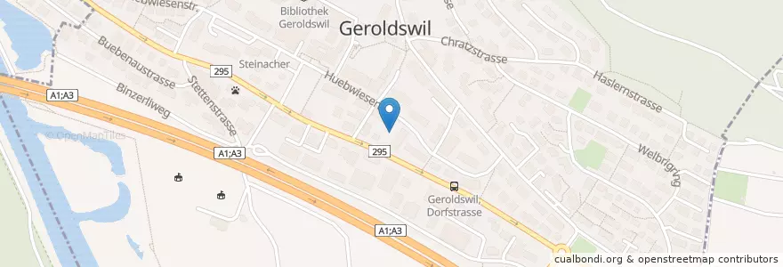Mapa de ubicacion de Geroldswil en Switzerland, Zürich, Bezirk Dietikon, Geroldswil.
