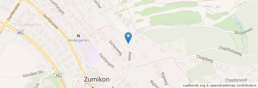 Mapa de ubicacion de Zumikon en Schweiz, Zürich, Bezirk Meilen, Zumikon.