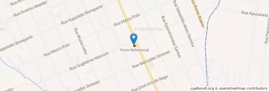 Mapa de ubicacion de Posto Referencial en ブラジル, 南部地域, パラナ, Região Geográfica Intermediária De Curitiba, Região Metropolitana De Curitiba, Microrregião De Curitiba, クリチバ.