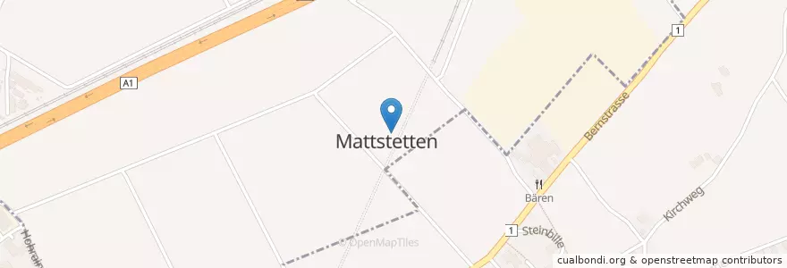 Mapa de ubicacion de Mattstetten en 瑞士, 伯尔尼, Verwaltungsregion Bern-Mittelland, Verwaltungskreis Bern-Mittelland, Mattstetten.