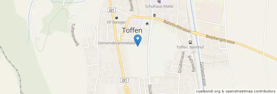 Mapa de ubicacion de Toffen en Suiza, Berna, Verwaltungsregion Bern-Mittelland, Verwaltungskreis Bern-Mittelland, Toffen.