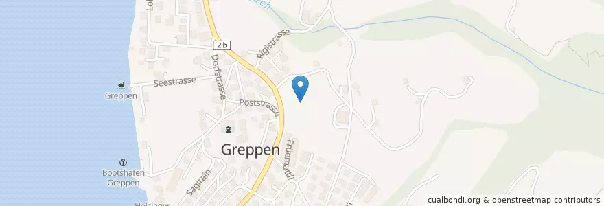 Mapa de ubicacion de Greppen en Zwitserland, Luzern, Greppen.