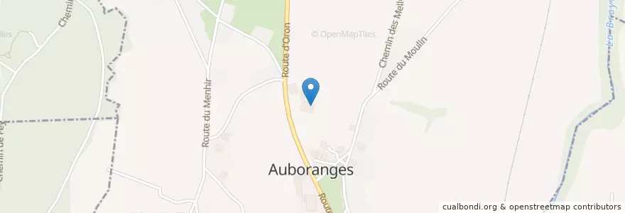 Mapa de ubicacion de Auboranges en Suíça, Fribourg/Freiburg, District De La Glâne, Auboranges.