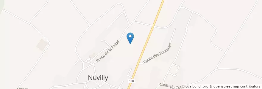 Mapa de ubicacion de Nuvilly en Schweiz/Suisse/Svizzera/Svizra, Fribourg/Freiburg, District De La Broye, Nuvilly.