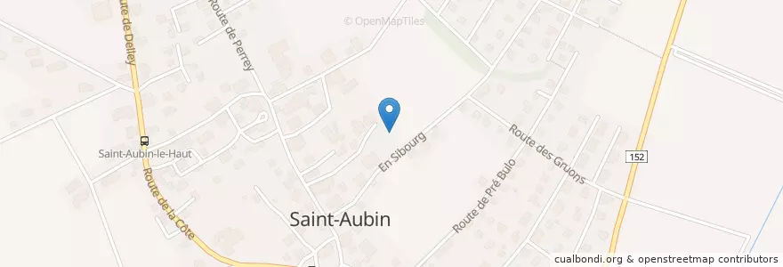 Mapa de ubicacion de Saint-Aubin (FR) en Suiza, Friburgo, District De La Broye, Saint-Aubin (Fr).