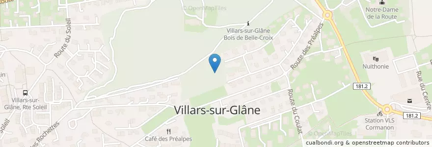Mapa de ubicacion de Villars-sur-Glâne en Zwitserland, Fribourg/Freiburg, District De La Sarine, Villars-Sur-Glâne.