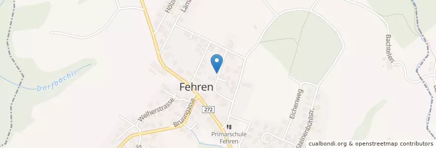 Mapa de ubicacion de Fehren en Schweiz/Suisse/Svizzera/Svizra, Solothurn, Amtei Dorneck-Thierstein, Bezirk Thierstein, Fehren.