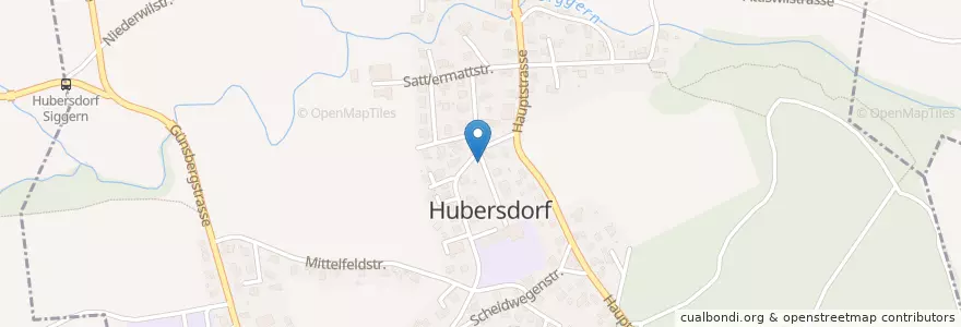 Mapa de ubicacion de Hubersdorf en Suíça, Solothurn, Amtei Solothurn-Lebern, Bezirk Lebern, Hubersdorf.