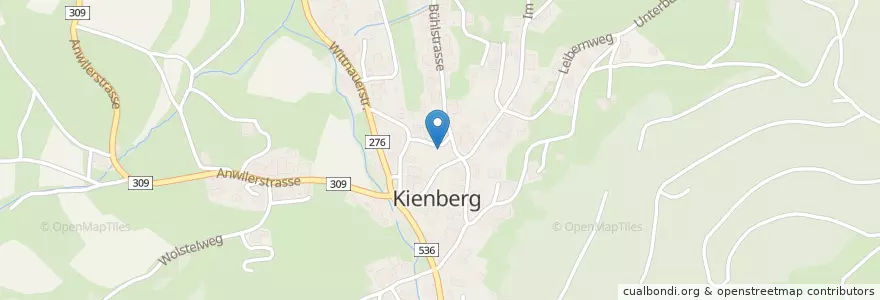 Mapa de ubicacion de Kienberg en Schweiz/Suisse/Svizzera/Svizra, Solothurn, Amtei Olten-Gösgen, Bezirk Gösgen, Kienberg.