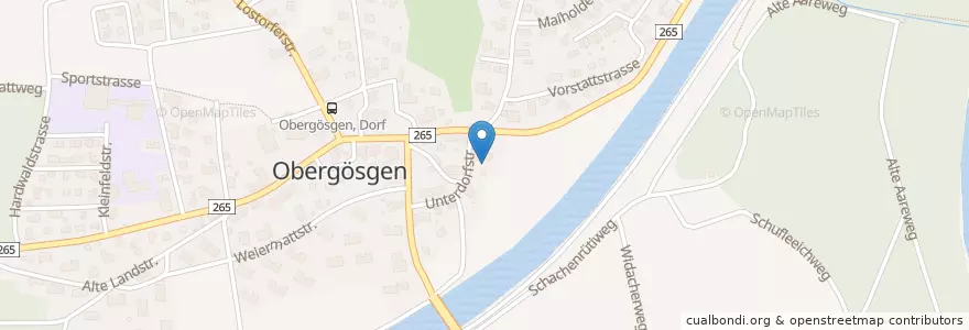 Mapa de ubicacion de Obergösgen en İsviçre, Solothurn, Amtei Olten-Gösgen, Bezirk Gösgen, Obergösgen.