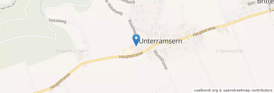Mapa de ubicacion de Unterramsern en Switzerland, Solothurn, Amtei Bucheggberg-Wasseramt, Unterramsern, Buchegg.