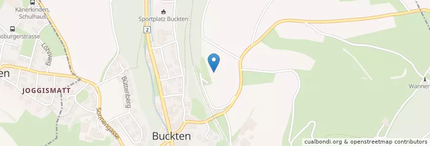 Mapa de ubicacion de Buckten en Suisse, Bâle-Campagne, Bezirk Sissach, Buckten.
