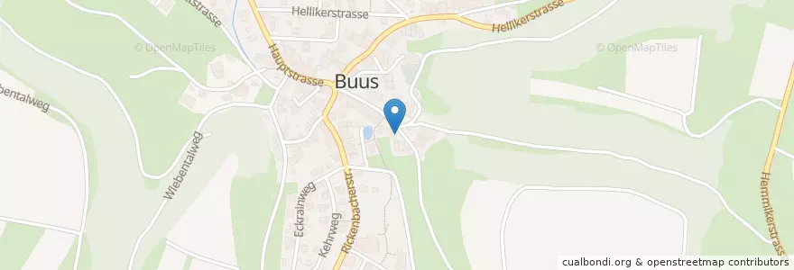 Mapa de ubicacion de Buus en سويسرا, Basel-Landschaft, Bezirk Sissach, Buus.