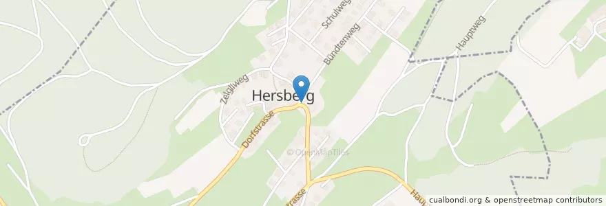 Mapa de ubicacion de Hersberg en Suíça, Basel-Landschaft, Bezirk Liestal, Hersberg.