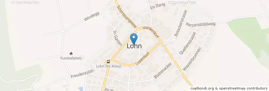 Mapa de ubicacion de Lohn (SH) en Suiza, Escafusa, Lohn (Sh).
