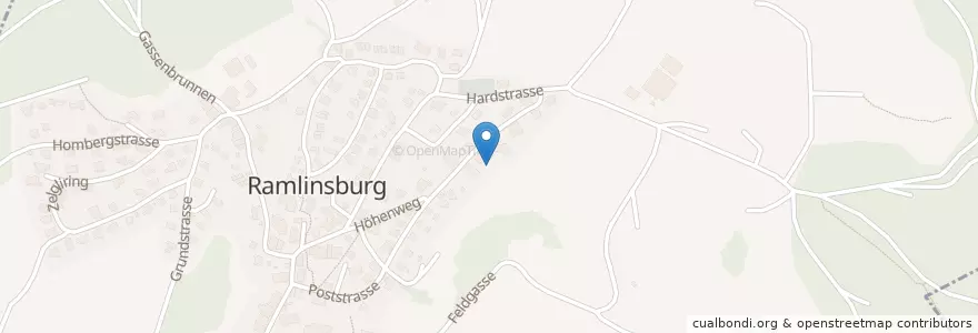 Mapa de ubicacion de Ramlinsburg en Suíça, Basel-Landschaft, Bezirk Liestal, Ramlinsburg.