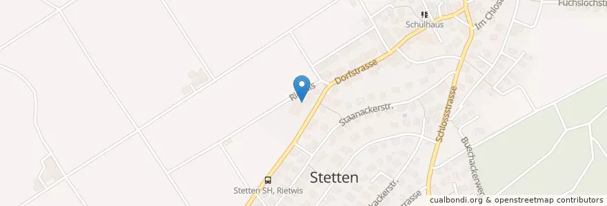 Mapa de ubicacion de Stetten (SH) en Suiza, Escafusa, Stetten (Sh).