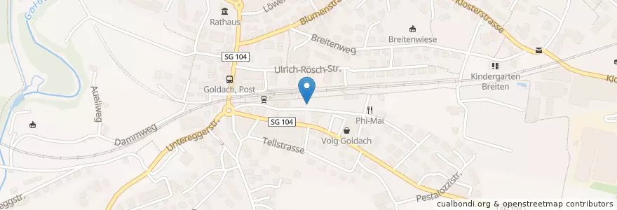 Mapa de ubicacion de Goldach en Svizzera, San Gallo, Wahlkreis Rorschach, Goldach.