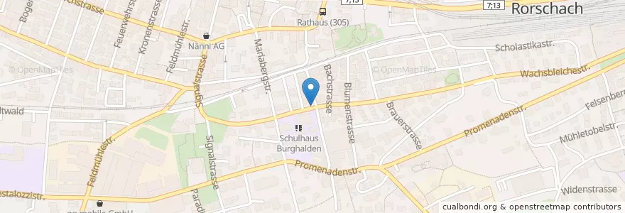 Mapa de ubicacion de Rorschach en Suisse, Saint-Gall, Wahlkreis Rorschach, Rorschach.