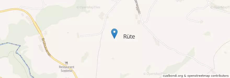 Mapa de ubicacion de Rüte en Suisse, Appenzell Rhodes-Intérieures, Saint-Gall, Rüte.