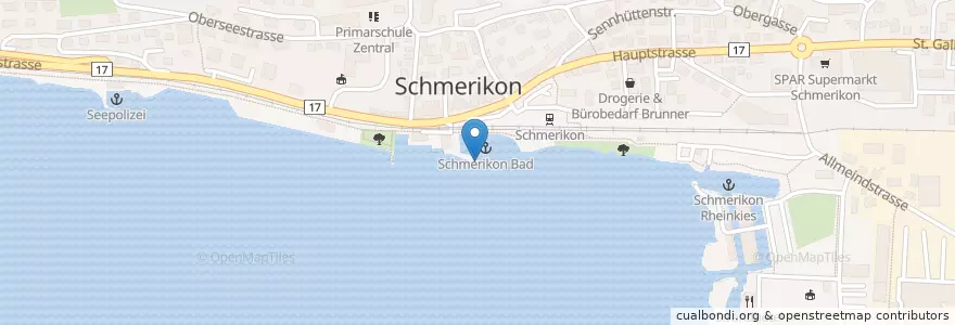 Mapa de ubicacion de Schmerikon en 瑞士, Sankt Gallen, Wahlkreis See-Gaster, Schmerikon.