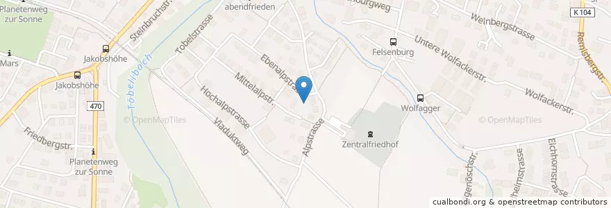 Mapa de ubicacion de Kreuzlingen en سوئیس, Thurgau, Bezirk Kreuzlingen, Kreuzlingen.