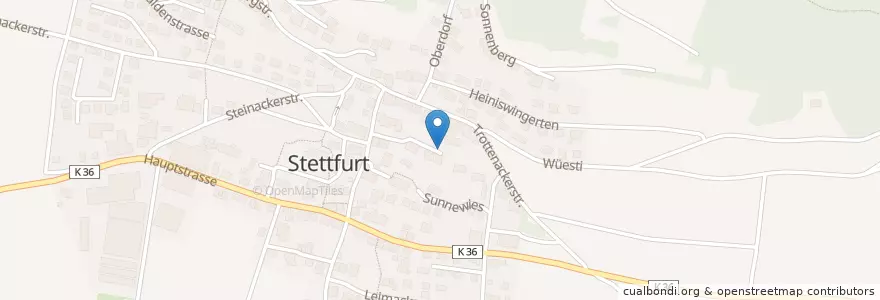 Mapa de ubicacion de Stettfurt en سوئیس, Thurgau, Bezirk Frauenfeld, Stettfurt.