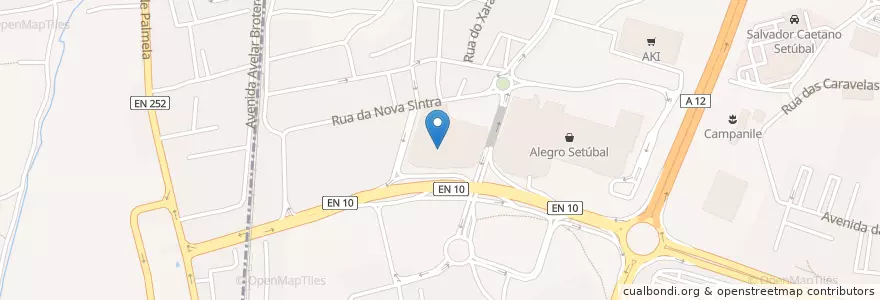 Mapa de ubicacion de McDonald's Setúbal - Alegro en Portugal, Área Metropolitana De Lisboa, Setúbal, Península De Setúbal, Setúbal, São Sebastião, Setúbal.