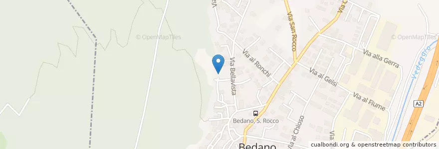 Mapa de ubicacion de Bedano en Schweiz/Suisse/Svizzera/Svizra, Ticino, Distretto Di Lugano, Circolo Di Taverne, Bedano.