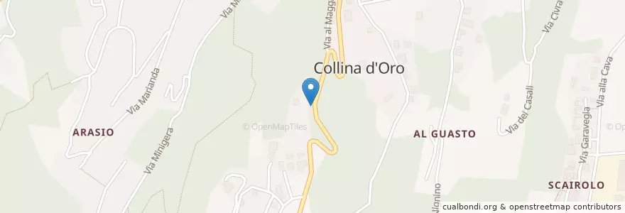 Mapa de ubicacion de Collina d'Oro en Suiza, Tesino, Distretto Di Lugano, Circolo Di Carona, Collina D'Oro.