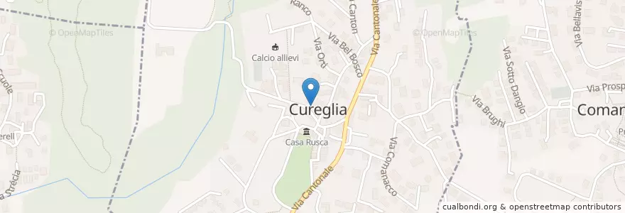Mapa de ubicacion de Cureglia en Schweiz/Suisse/Svizzera/Svizra, Ticino, Distretto Di Lugano, Circolo Di Vezia, Cureglia.