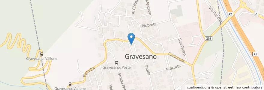 Mapa de ubicacion de Gravesano en سويسرا, Ticino, Distretto Di Lugano, Circolo Di Taverne, Gravesano.