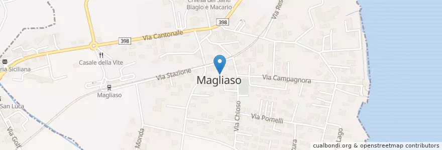 Mapa de ubicacion de Magliaso en Швейцария, Тичино, Лугано, Circolo Della Magliasina, Magliaso.