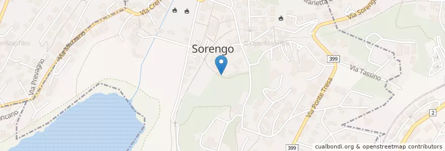 Mapa de ubicacion de Sorengo en スイス, ティチーノ州, Distretto Di Lugano, Circolo Di Vezia, Sorengo.