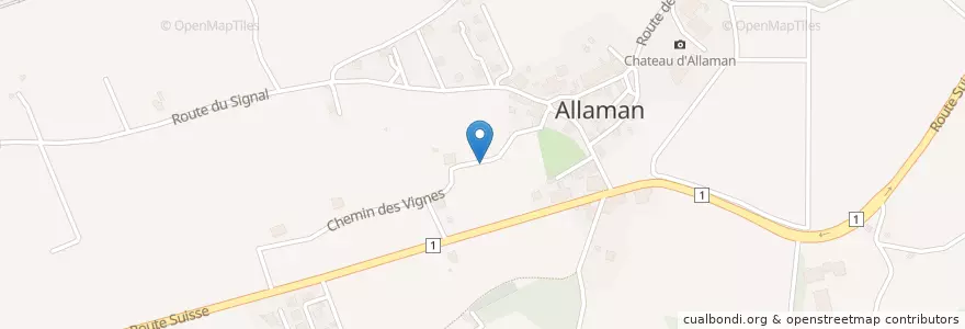 Mapa de ubicacion de Allaman en Suíça, Vaud, District De Morges, Allaman.