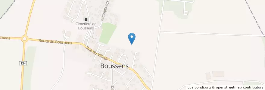 Mapa de ubicacion de Boussens en Швейцария, Во, District Du Gros-De-Vaud, Boussens.