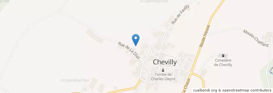 Mapa de ubicacion de Chevilly en Швейцария, Во, District De Morges, Chevilly.