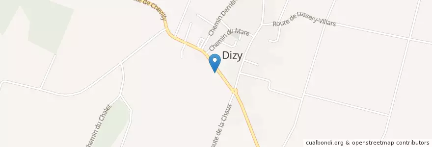 Mapa de ubicacion de Dizy en Svizzera, Vaud, District De Morges, Dizy.