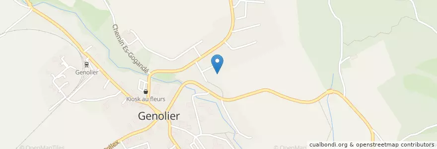 Mapa de ubicacion de Genolier en Switzerland, Vaud, District De Nyon, Genolier.