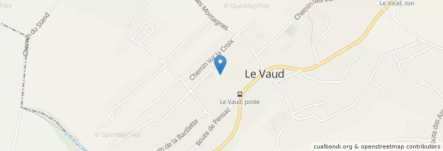 Mapa de ubicacion de Le Vaud en 瑞士, Vaud, District De Nyon, Le Vaud.