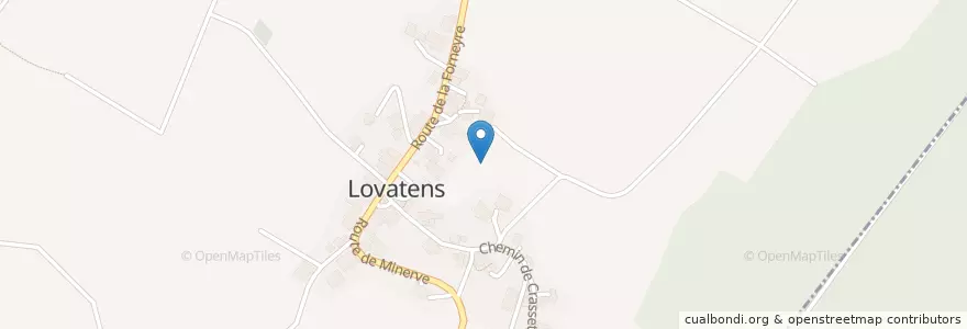 Mapa de ubicacion de Lovatens en Suiza, Valdia, District De La Broye-Vully, Lovatens.