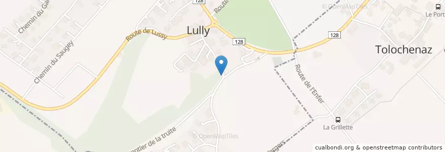 Mapa de ubicacion de Lully (VD) en سويسرا, فود, District De Morges, Lully (Vd).