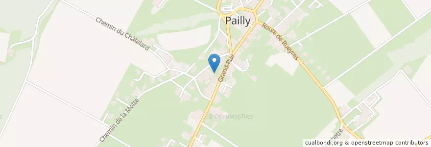 Mapa de ubicacion de Pailly en Switzerland, Vaud, District Du Gros-De-Vaud, Pailly.