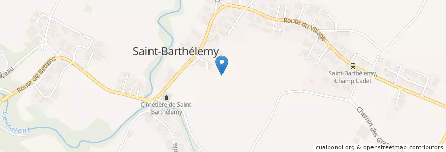 Mapa de ubicacion de Saint-Barthélemy (VD) en سويسرا, فود, District Du Gros-De-Vaud, Saint-Barthélemy (Vd).
