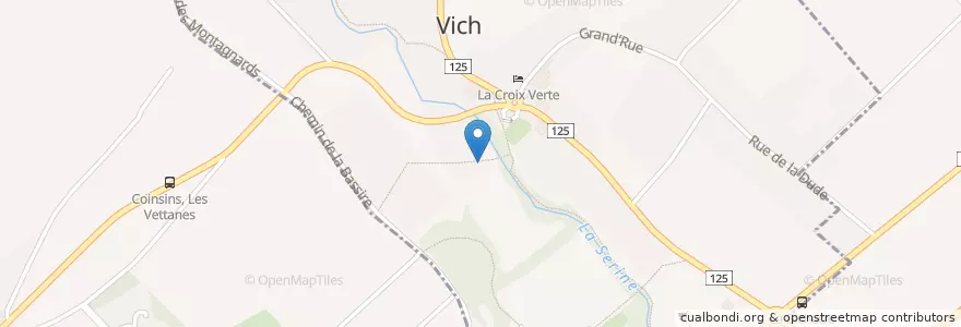 Mapa de ubicacion de Vich en Zwitserland, Waadland, District De Nyon, Vich.