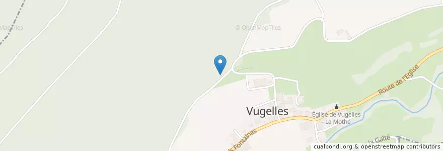 Mapa de ubicacion de Vugelles-La Mothe en Schweiz, Waadt, District Du Jura-Nord Vaudois, Vugelles-La Mothe.