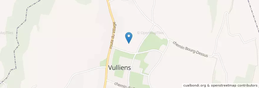 Mapa de ubicacion de Vulliens en 瑞士, Vaud, District De La Broye-Vully, Vulliens.